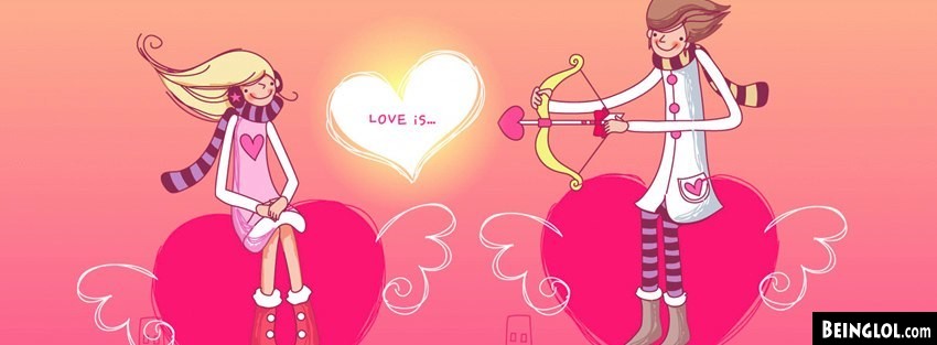 Arrow Love Cartoon Facebook Covers