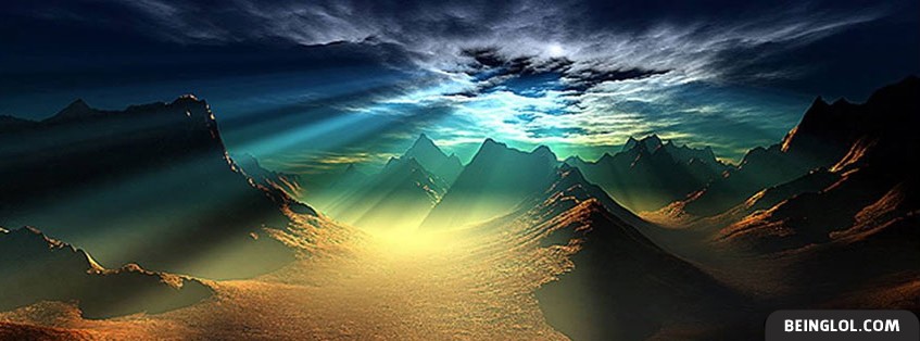 Beautiful Sun In The Mountains Facebook Covers