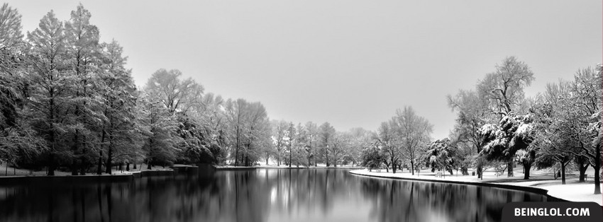 Beautiful Winter Snowy Lake Facebook Covers