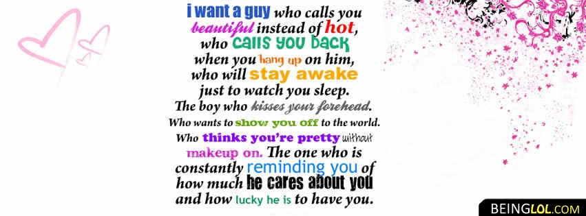 Boy Friend Quote Facebook Cover