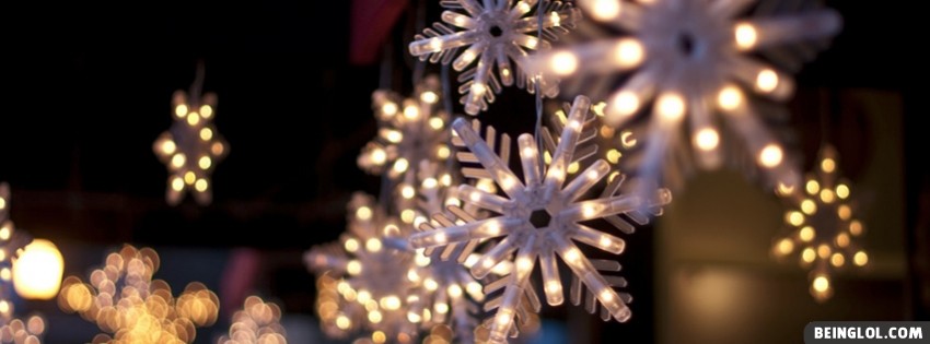 Christmas Snowflake Lights Facebook Covers