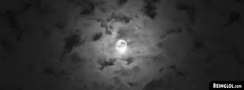 Cloudy Night Sky Moon