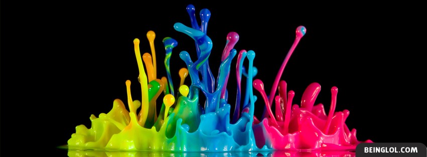 Colorful Liquid Splash Facebook Covers