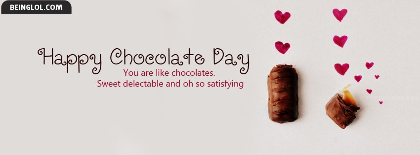 Cute Happy Chocolate Day Facebook Covers