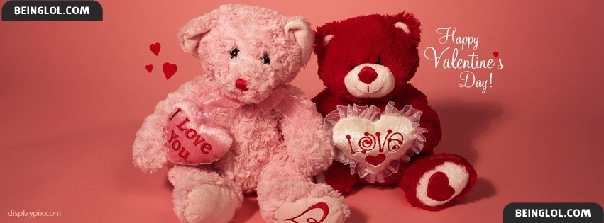 Cute Teddy Bears Of Valentine Day Facebook Covers