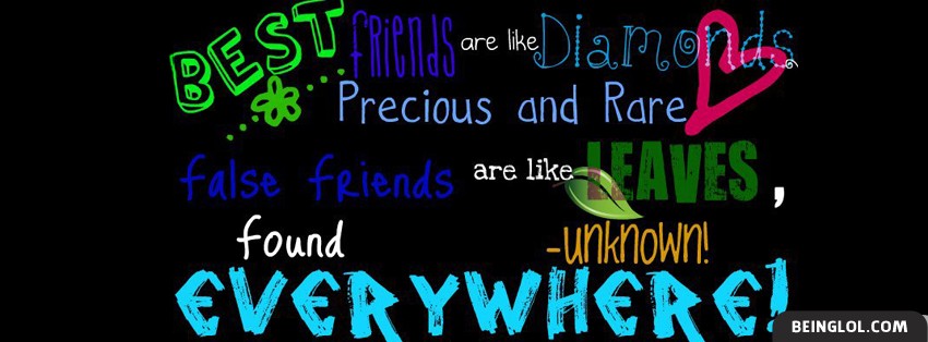 Diamonds And Leaves! :d Facebook Covers