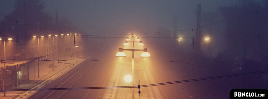 Evening Fog Train Tracks Facebook Covers