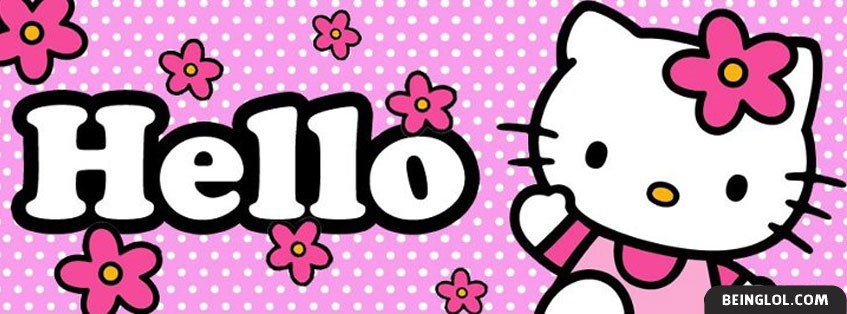 Hello Kitty Pink Polka Dots Facebook Covers