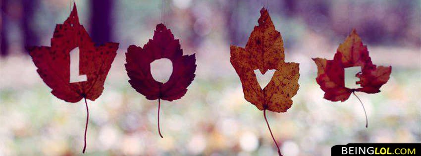 Love In Leaves Facebook Covers