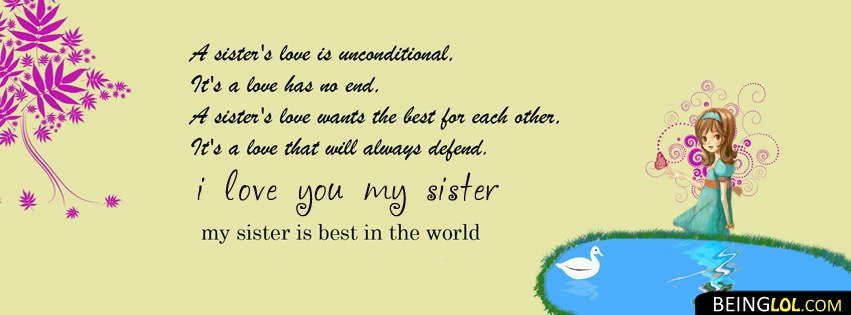 Love You Sister Facebook Cover