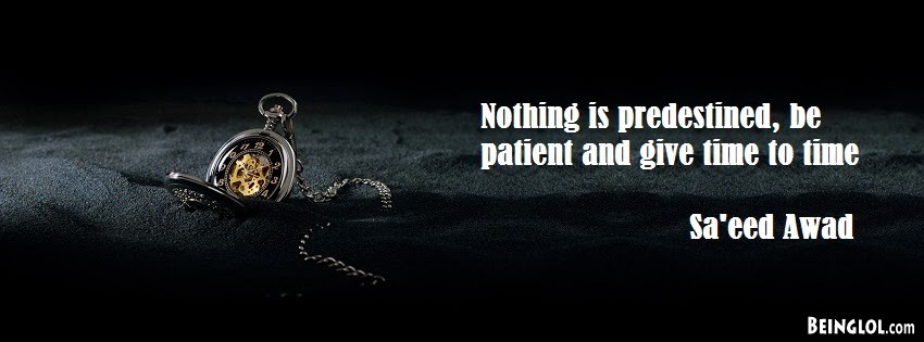 Nothing Is Predestined By Saeed Awad Facebook Covers