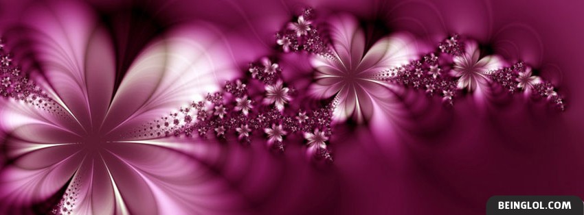 Pink Flower Effect Facebook Covers