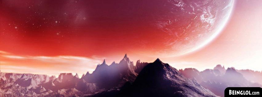 Planet Over Mountain Pic Facebook Covers