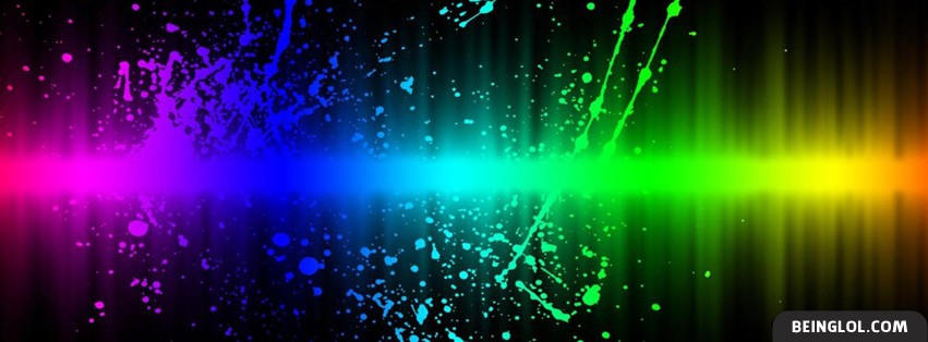 Rainbow Spectrum Splatter Facebook Covers