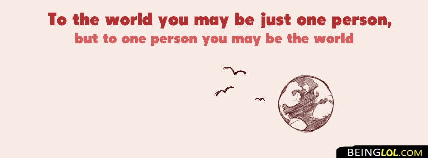 You Are My World Love Quote Facebook Covers