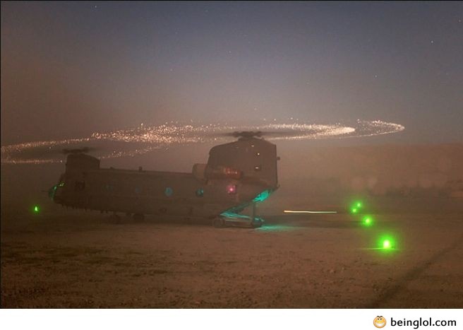 Helicopter In a Sandstorm
