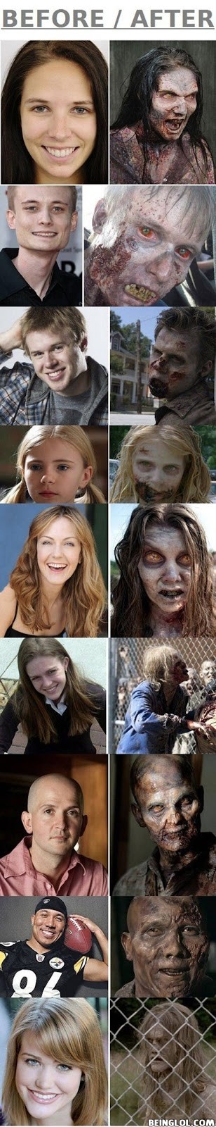 Top 10 Make-Up of the Walking Dead’s Zombies