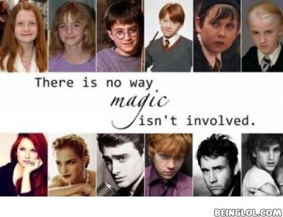 Harry Potter Celebrities - Then and Now.