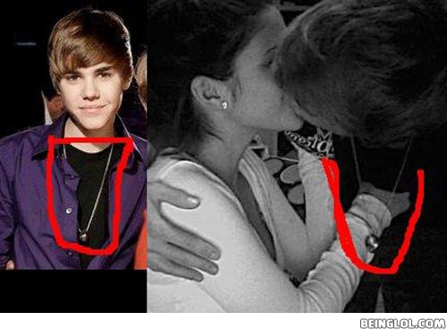 Justin Bieber and Selena Gomez Kissing