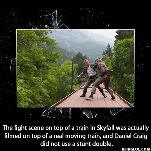 The Top Scene On Top of a Train In Skyfall Was Actually Filmed....
