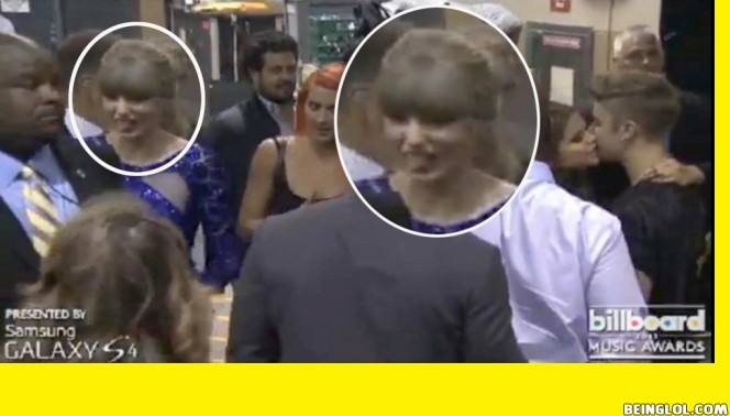 Taylor Swift Pulls Sick Face At Justin Bieber and Selena Gomez Reunion Kiss