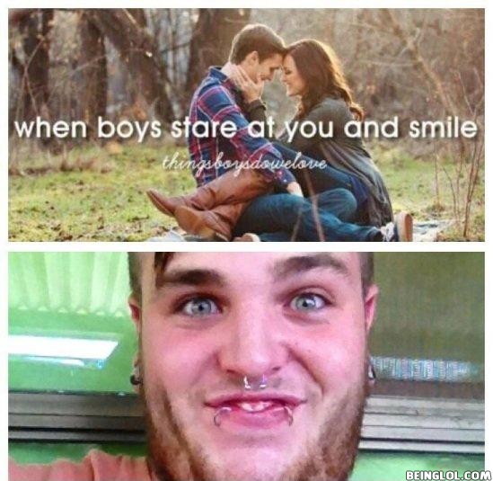 When Boys Stare At You and Smile