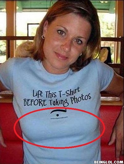 Lift This T-Shirt Before Taking Photos