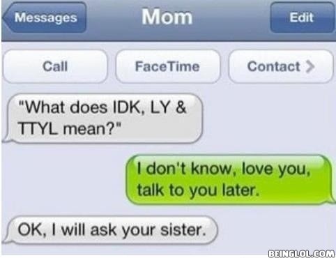 Mom Shouldn’t Do Texting!