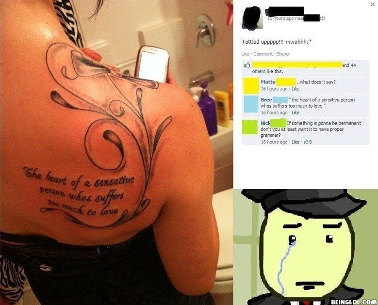Worst Grammar Tattoo