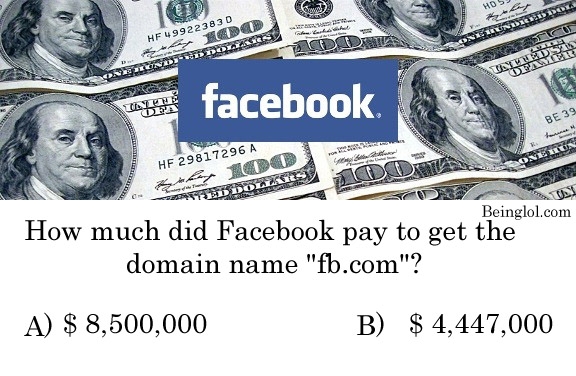 Can You Guess How Much Facebook Paid For Fb.com Domain In 2010?