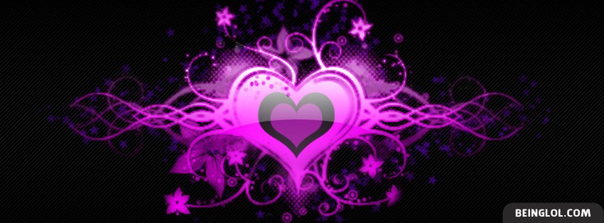 Abstract Pink Heart Facebook Covers