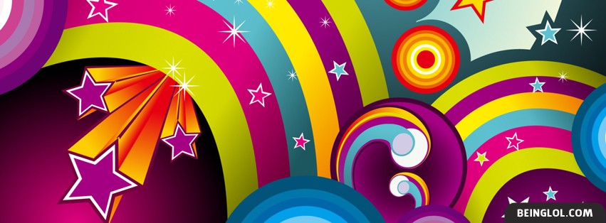Abstract Rainbow Effect Facebook Covers