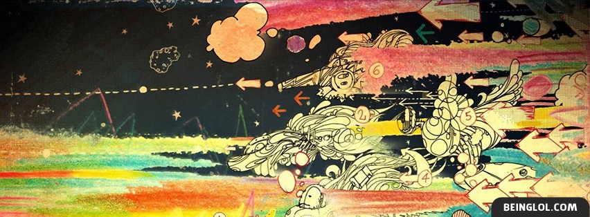 Artistic Colorful Drawings Facebook Covers