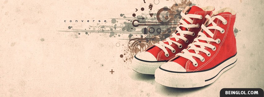 Artistic Red Converse Facebook Covers