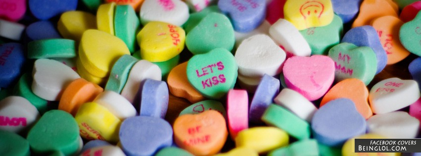 Candy Hearts Facebook Covers