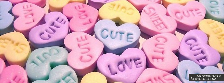 Candy Hearts Facebook Covers