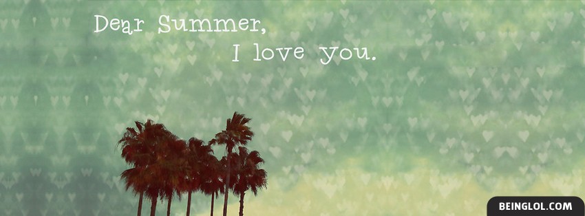 Dear Summer I Love You Facebook Covers