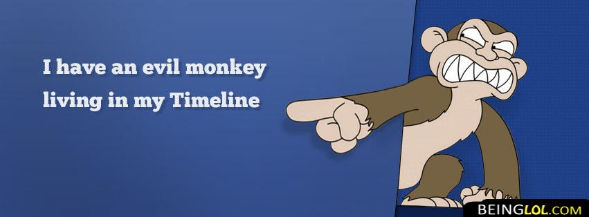 Evil Monkey Funny Facebook Covers