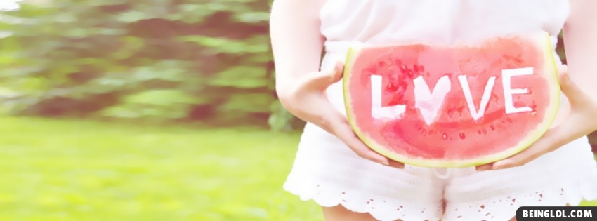Girl Watermelon Love Facebook Covers