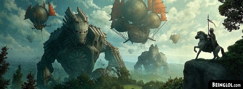 Green Forest Knights Fantasy Art Facebook Covers
