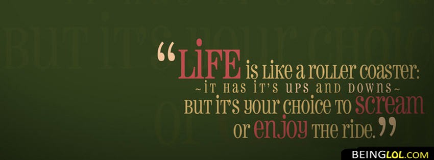Life Is A Roller Coaster Facebook Covers