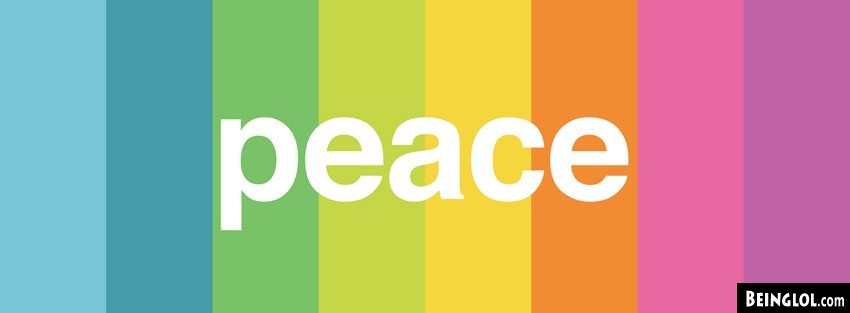 Minimalistic Peace Rainbow Facebook Covers