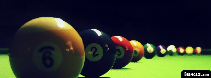 Pool Balls Lined Up