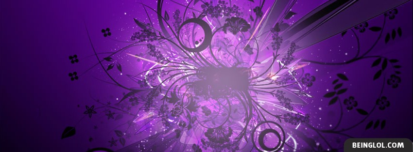 Purple Flowery Effect Facebook Covers