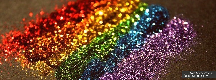 Rainbow Glitter Facebook Covers