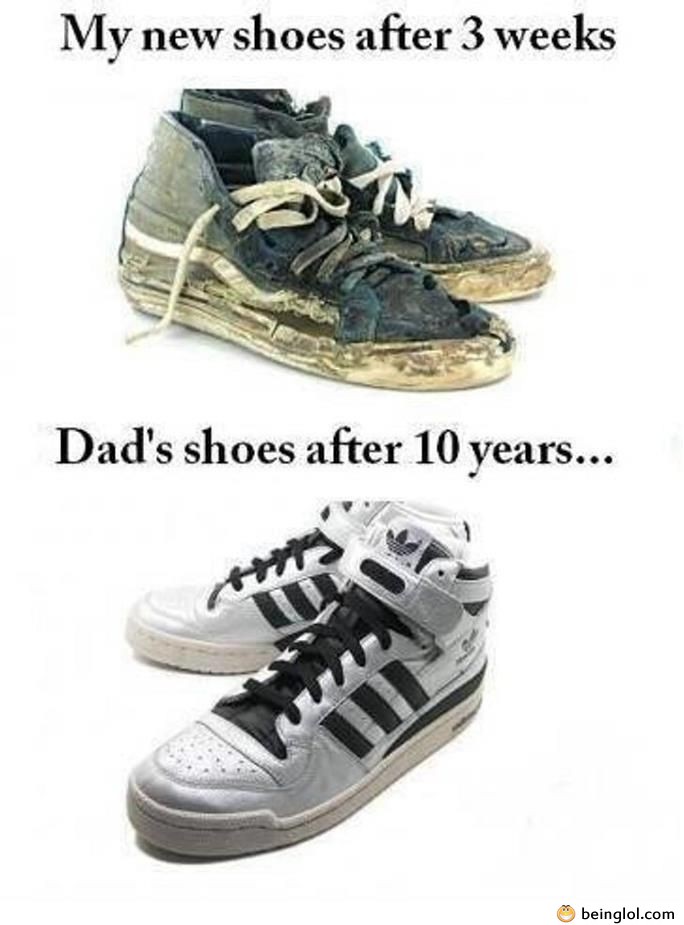  My Shoes Vs. Dad’s Shoes