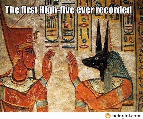 The First High-Five Ever Recorded