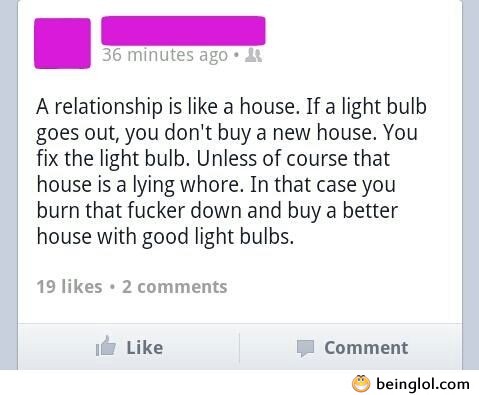 A Relationship Is Like a House