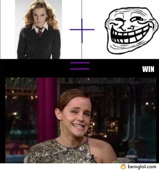Emma Watson Troll Face Win
