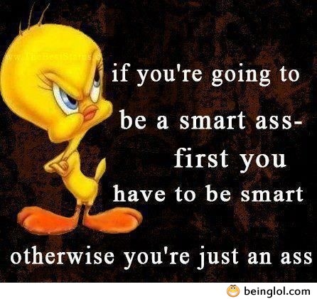 If You’re Going to Be a Smart Ass